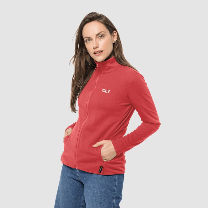 Chamarra Polar Jack Wolfskin Jwp Mujer Coral Rojos Mexico-4782613